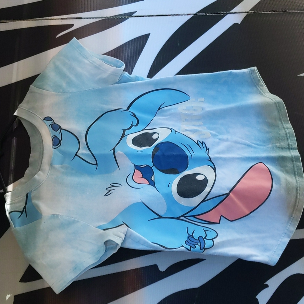 Girls Stitch tee light blue L